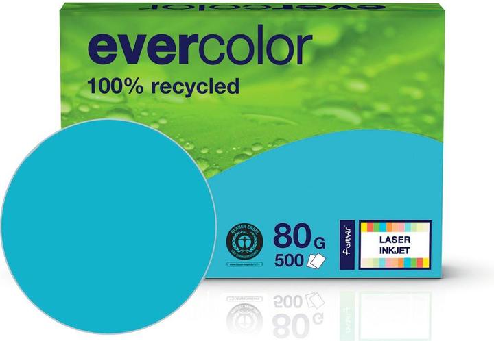 Actual product image Clairefontaine Recycled paper Evercolor dark blue DIN A4 80 g/sqm 500 sheets (80 g/m², 500 x, A4)