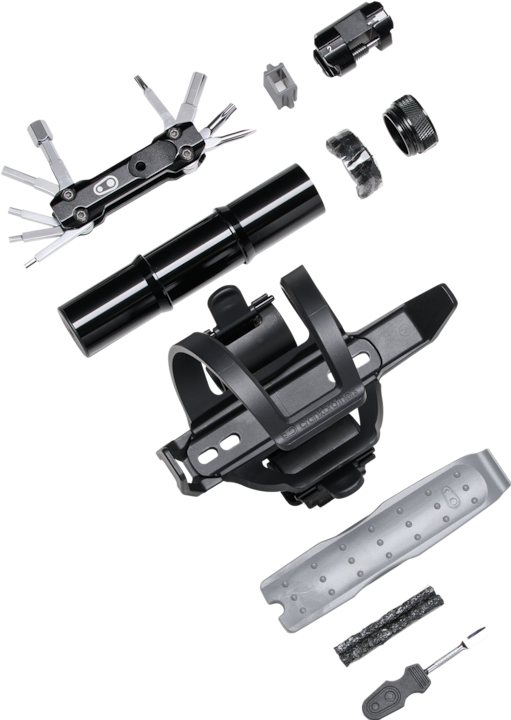 Productafbeelding Crankbrothers S.O.S. BC18 Side Entry bidonhouder + multitool, zwart
