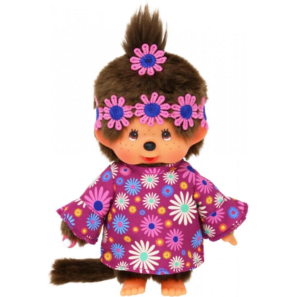 Magni Monchhichi Plüschfigur Flower Power Mädchen 20cm (20 cm)