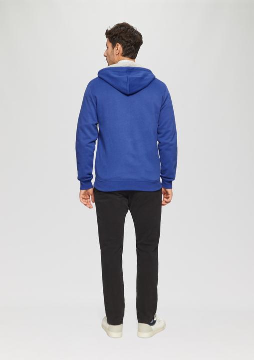 Produktbild S.Oliver Sweatshirt Jacke Sweatshirt-Jacke mit Kapuze und Logo (XXL)