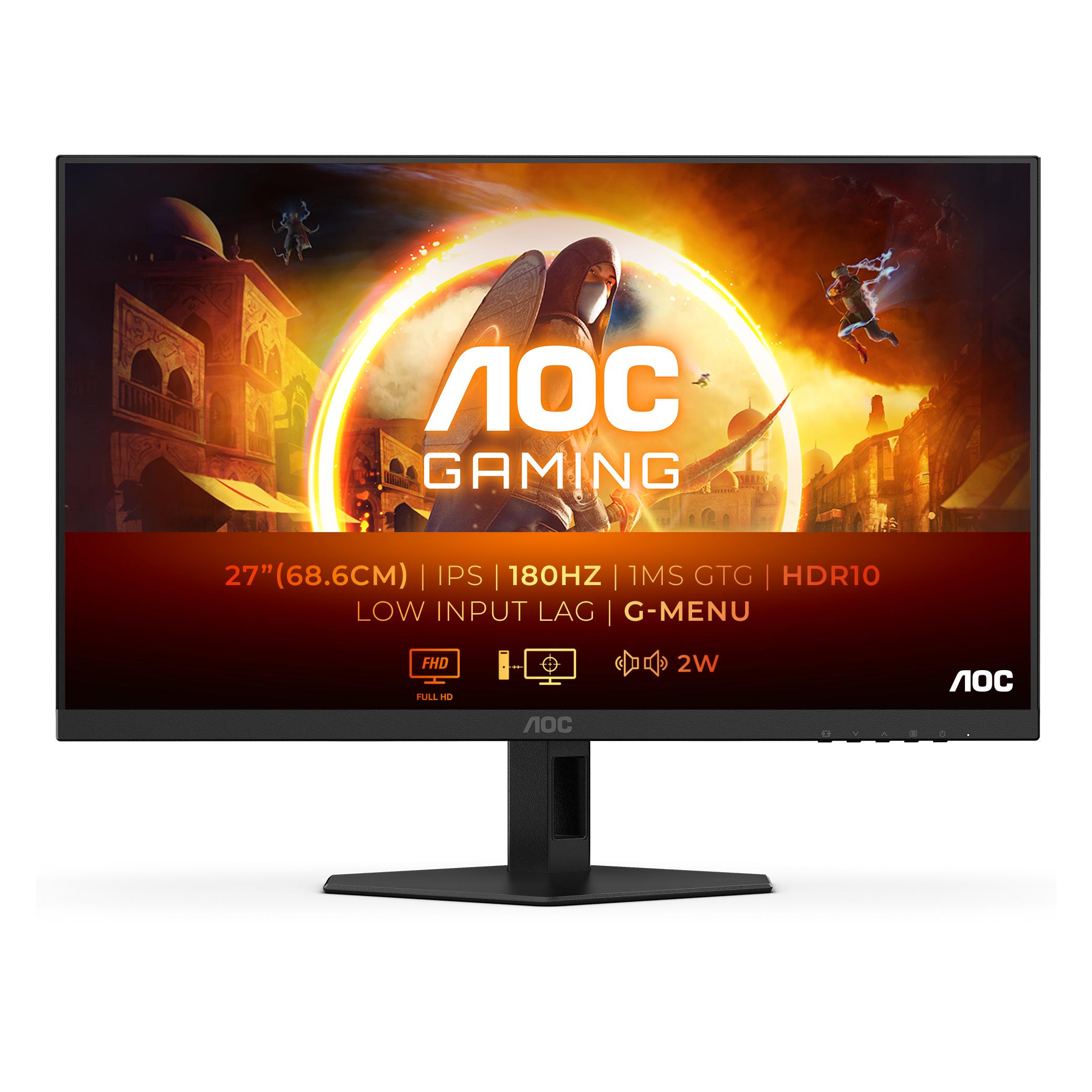 AOC 27G4XE (1920 x 1080 Pixel, 27"), Monitor, Grau, Schwarz