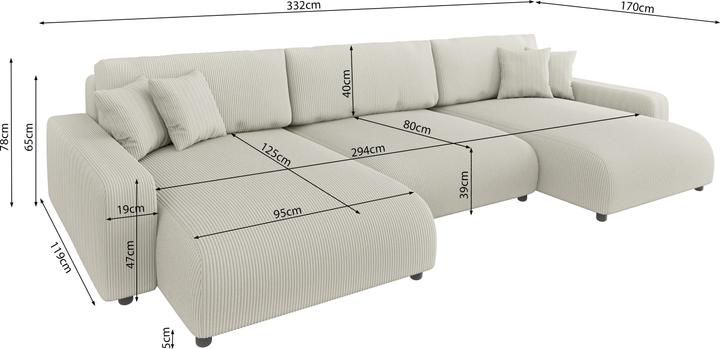Actual product image Ropez Sara (Sofa landscape)