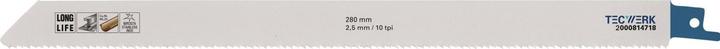 Immagine prodotto Tecwerk Säbelsägeblatt Länge 280 mm Breite 19 mm Zahnteilung TPI 10 2,5 mm gefräst, geschränkt