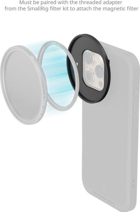 Actual product image SmallRig FilMov 67mm Threaded Filter Adapter for iPhone 16 Series 5173
