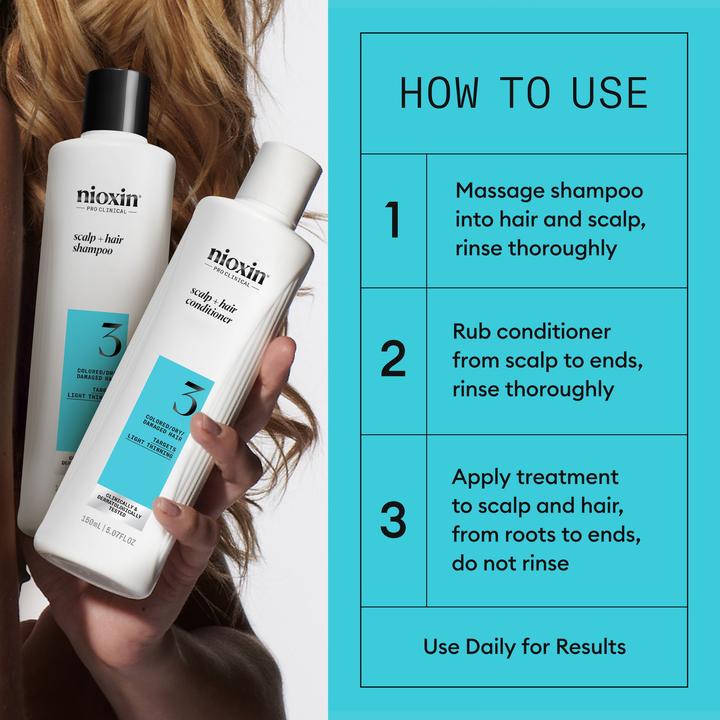 Actual product image Nioxin Scalp + Hair Thickening System 3 (Hair care set)