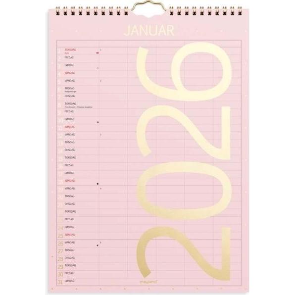 Mayland-Burde, Calendario, Familiekalender Color lille 2026