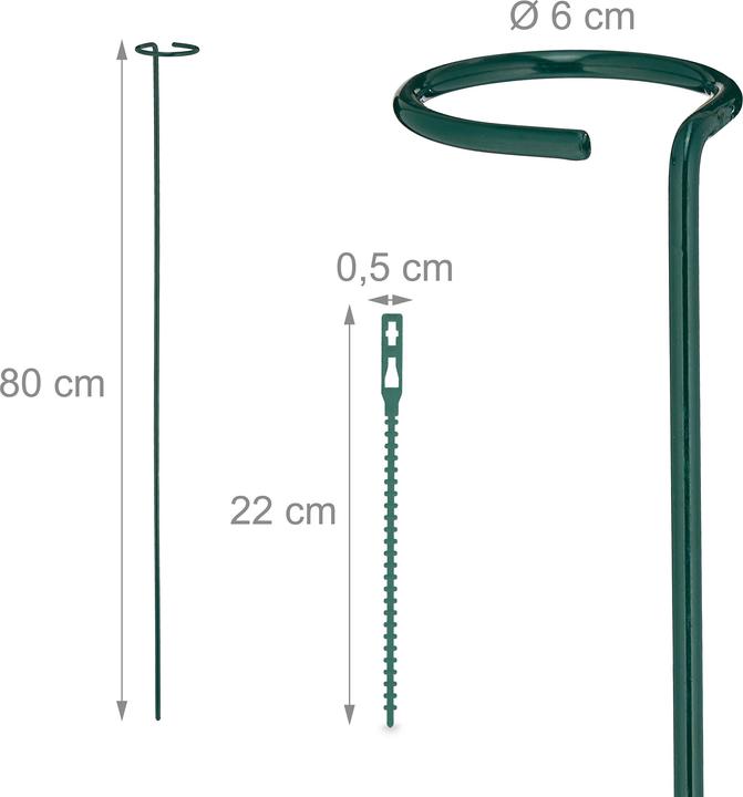 Actual product image Relaxdays 10x plant stakes (6 cm, 6 cm)