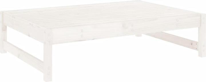 vidaXL Gartenhocker Weiss 120x80 cm Massivholz Kiefer,Farbe