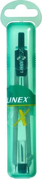 Image du produit Linex Compas d'école en métal 14 cm avec mines de rechange gris argenté
