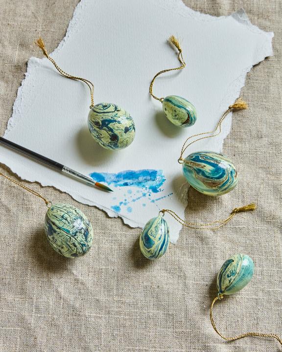 Produktbild House Doctor Easter ornaments, HDMarble, Blue (1x)