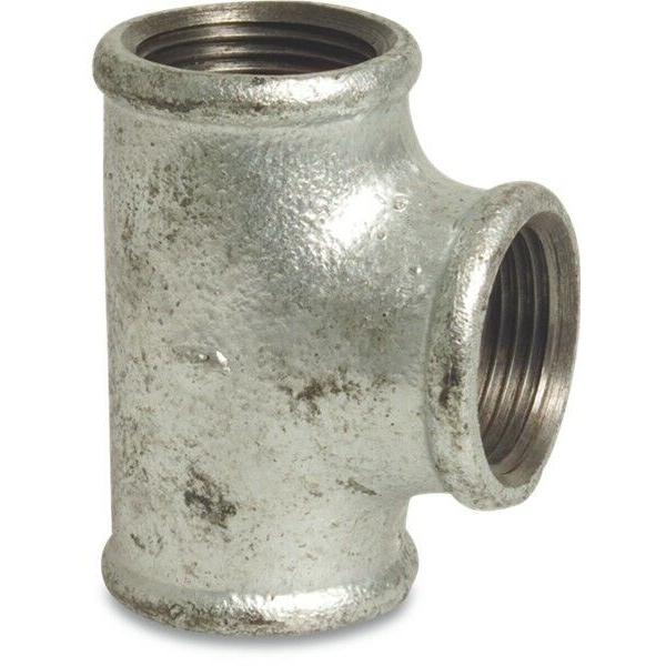 Profec, Tecnologia di connessione dei tubi, Nr. 130 T-Stück 90° Gusseisen Verzinkt 4" Innengewinde 25bar DVGW (Connessione a T)