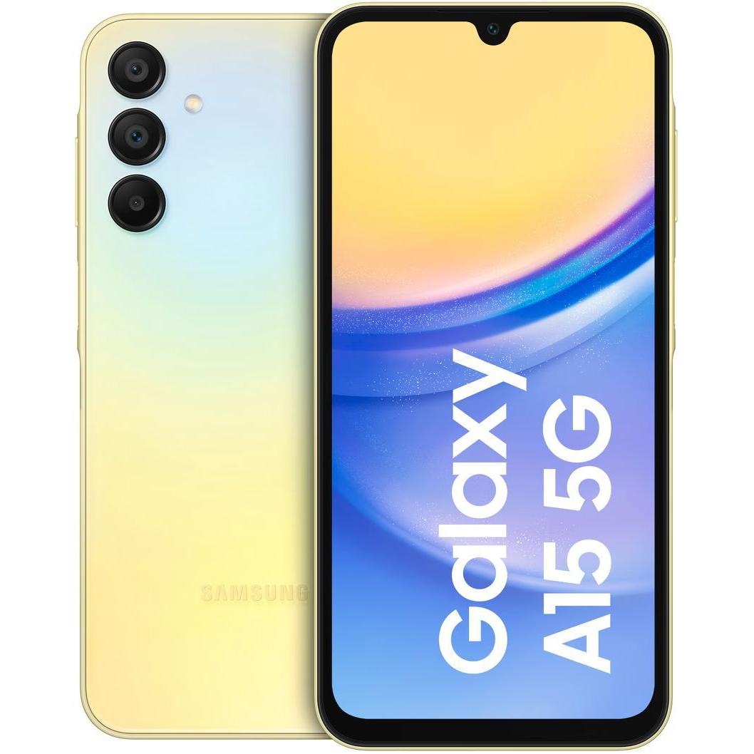 Samsung Galaxy A15 5G (128 GB, Yellow, 6.50", Hybrid Dual SIM, 5G), Smartphone, Gelb