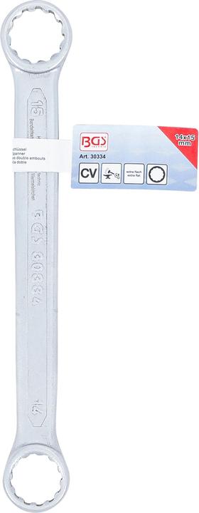 Produktbild BGS Doppel-Ringschlüssel extra flach SW 14 x 15 mm (14 mm, 15 mm)