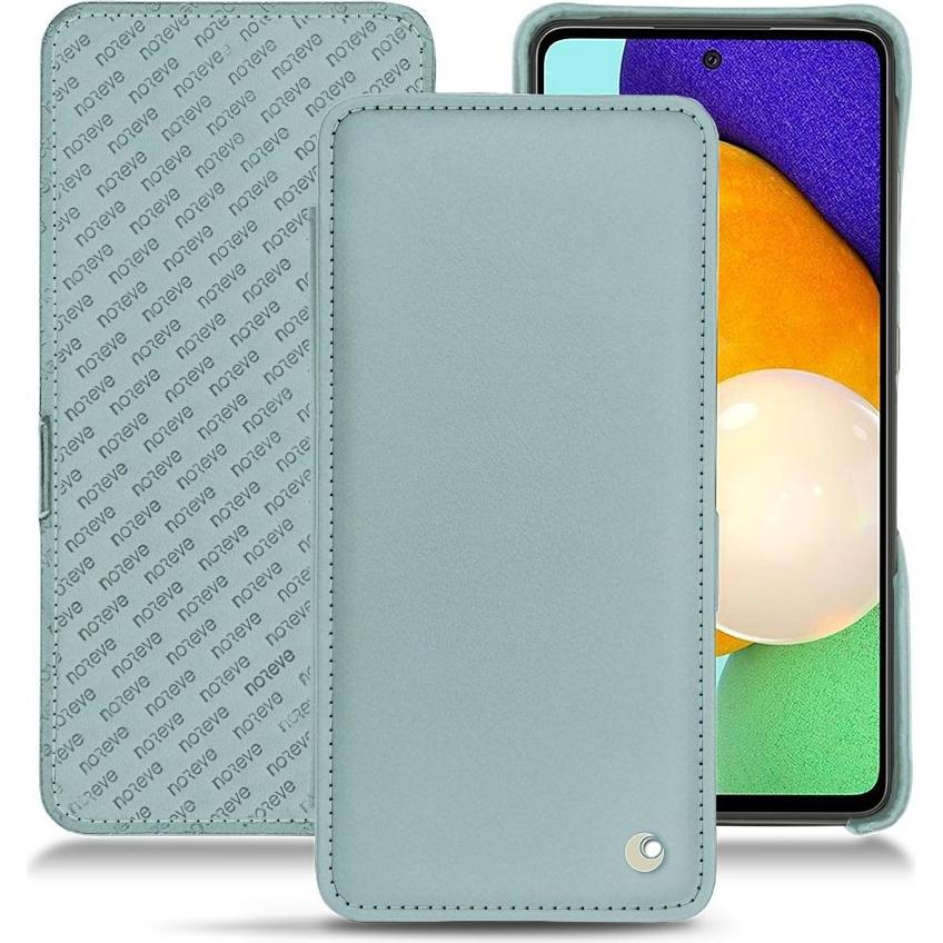 Noreve Lederschutzhülle horizontal (Samsung Galaxy A52), Smartphone Hülle, Blau