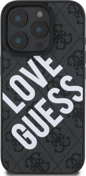 Image du produit Guess PU Leather 4G Big Love Logo MagSafe Case pour iPhone 16 Pro Noir (Apple iPhone 16 Pro)