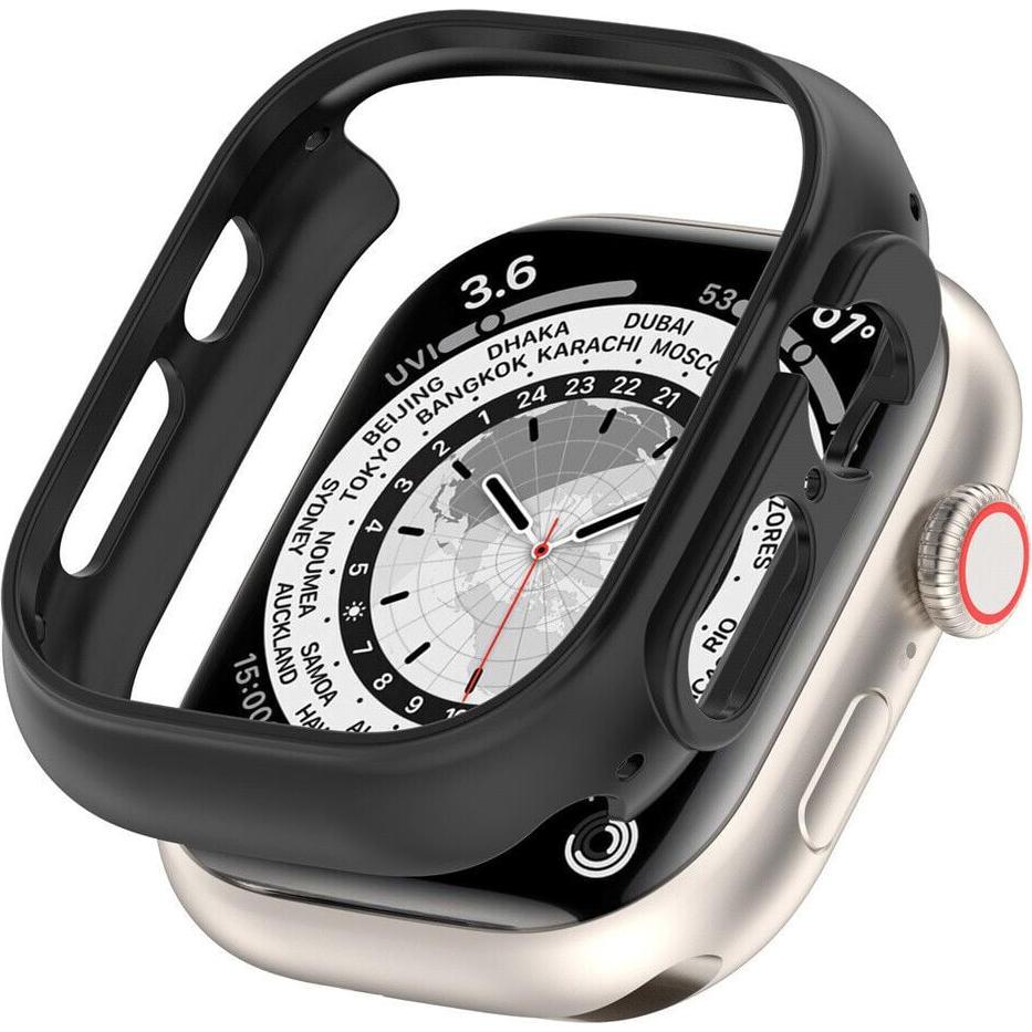 Strap-it PC Hardcase (PC-Material, Apple Watch Ultra), Uhrenarmband, Schwarz