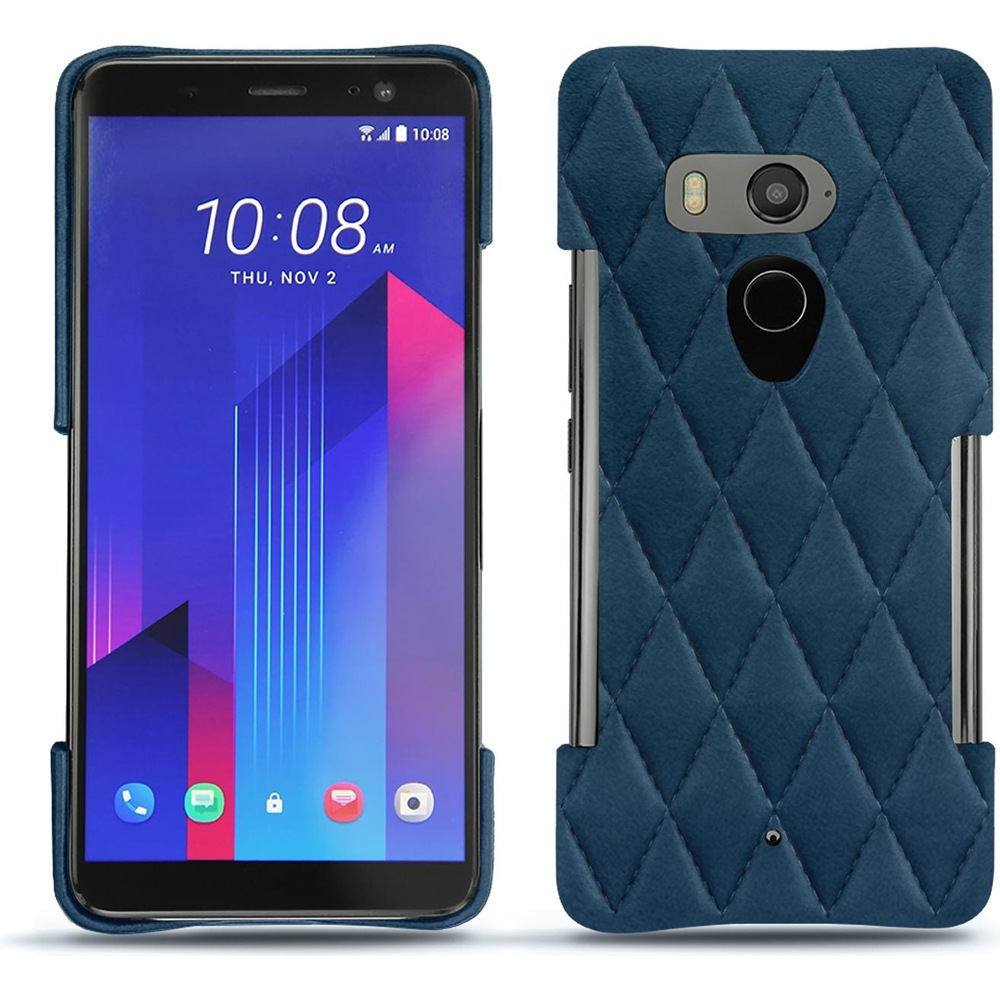 Noreve Lederschutzhülle (HTC U11+), Smartphone Hülle, Blau