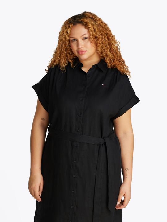 Productafbeelding Tommy Hilfiger Ess Li Gürtel-Kurzarm-Midi-Kleid (50)