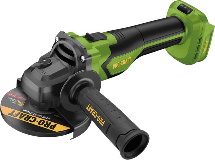 Immagine prodotto Procraft PGA22-BB Akku Winkelschleifer 20 V 125 mm Brushless Solo - ohne Akku, ohne Ladegerät (125 mm)