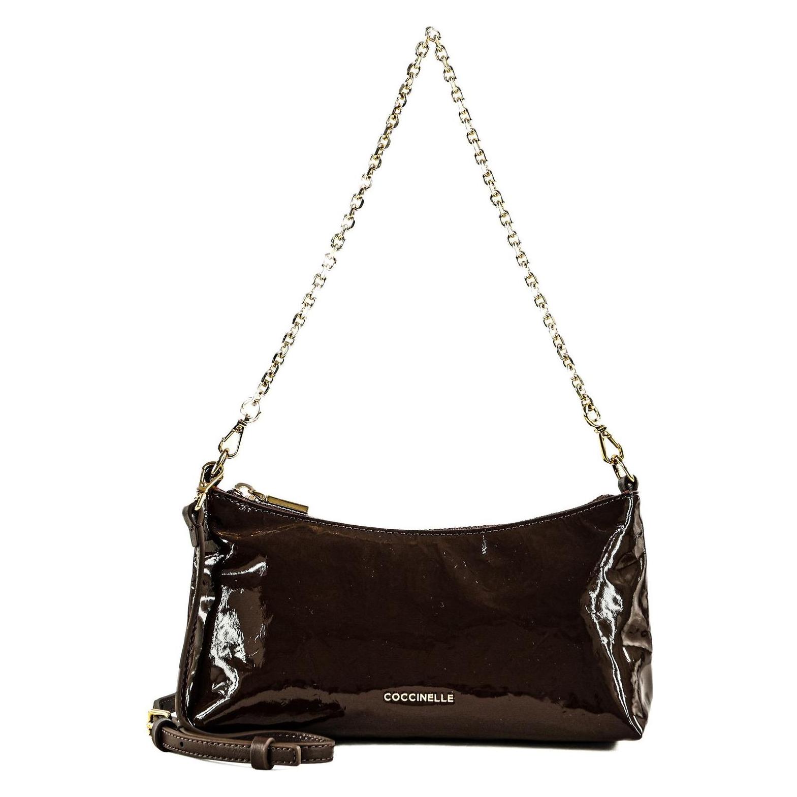 Coccinelle, Damen, Handtasche, Aura Mini Bag Grained Leather, Braun