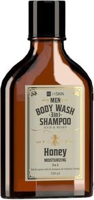 Produktbild Hiskin Hiskinmen Whisky 3-In-1 Body Wash And Shampoo For Hair And Beard Honey 100ml (100 ml)