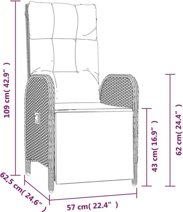 Image du produit vidaXL Garten Essgruppe