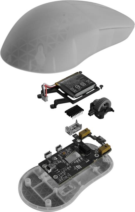 Actual product image Endgame Gear XM2w 4k (v2) - Wireless Gaming Mouse - White Frost (Cable, Wireless)