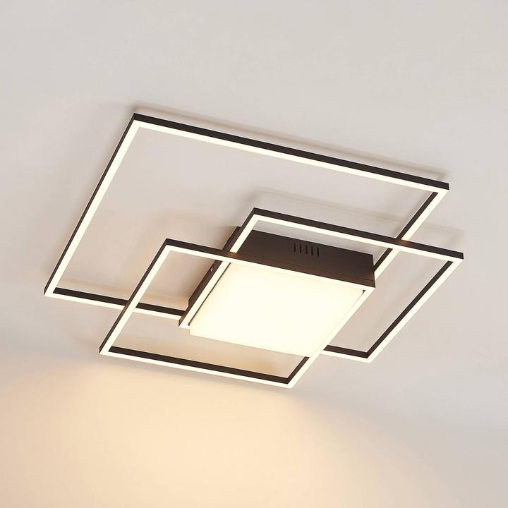 Image du produit Lindby Nelinka LED plafonnier, noir (2600 lm)