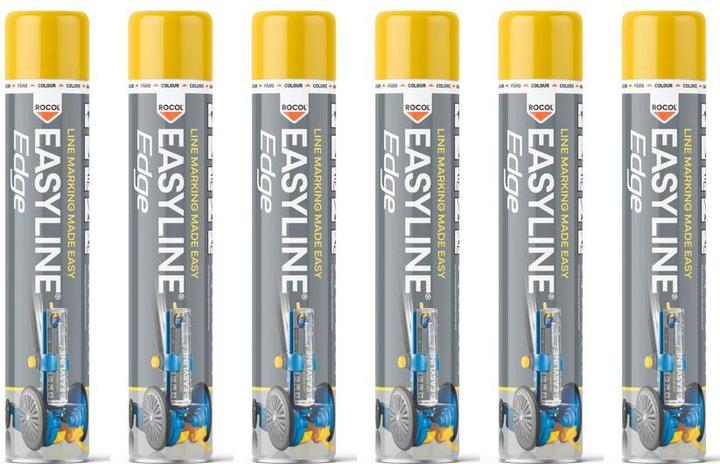 Actual product image ITW Line marking paint Easyline® Edge 750 ml yellow spray can ROCOL