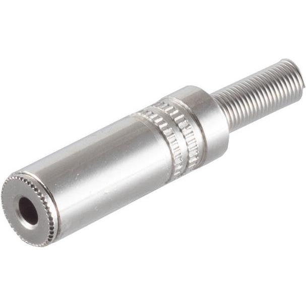Shiverpeaks BASIC-S 3,5 mm Klinkenkupplung, stereo Metall, zum selber löten, im Polybeutel mit Eurolochung, Audio Kabel