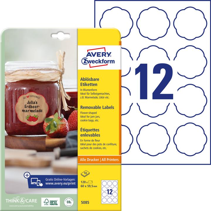 Produktbild Avery Runde Etik.60x59,5mm