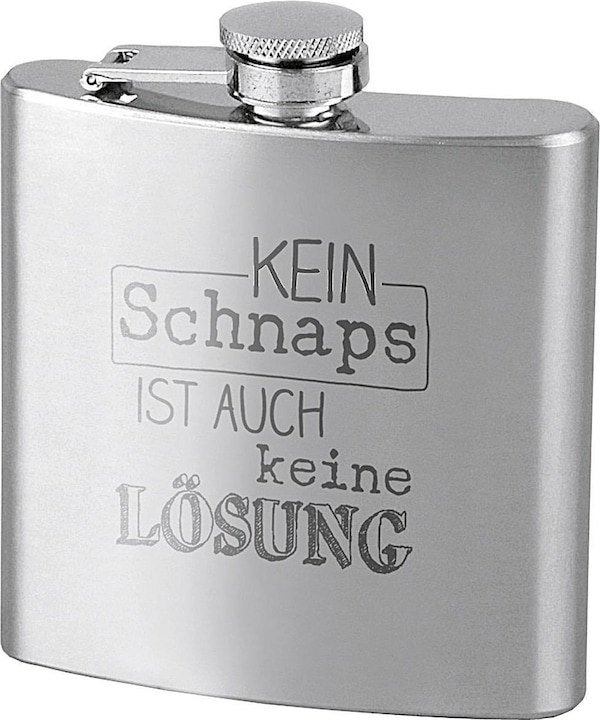 Actual product image Contento Hip flask 'No liquor...' (180 ml)