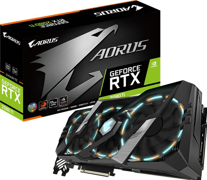 Actual product image Gigabyte Aorus GeForce RTX 2080 Ti (11 GB)