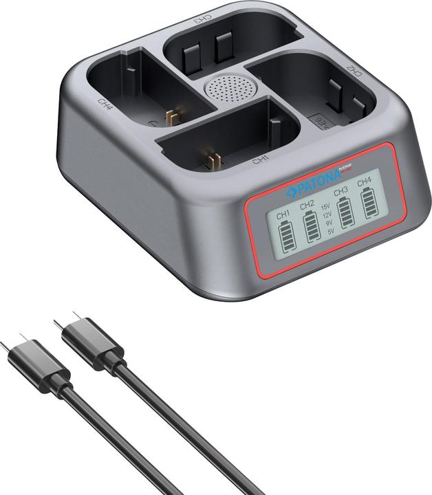 Patona 4-Port Fast Charger Canon LP-E6 (Chargeur de batterie d'appareil photo)