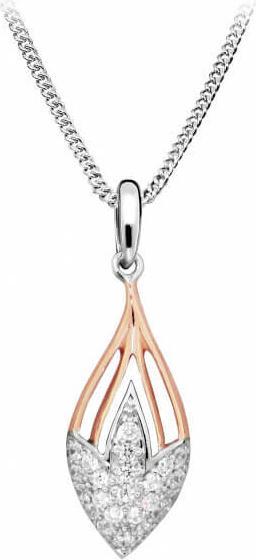 Produktbild Silver Cat Elegant bicolor necklace with zircons SC360