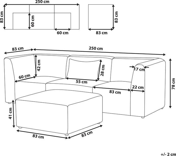 Produktbild Beliani Lemvig (3-Sitzer)