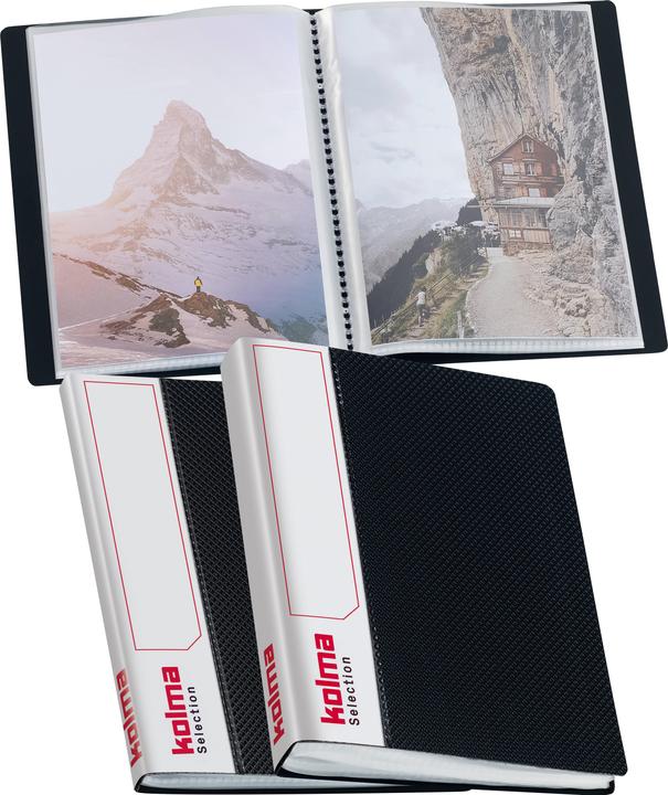 Produktbild Kolma Sichtbuch Selection A6 Recycling mit 40 Taschen schwarz (A6, 1 x)