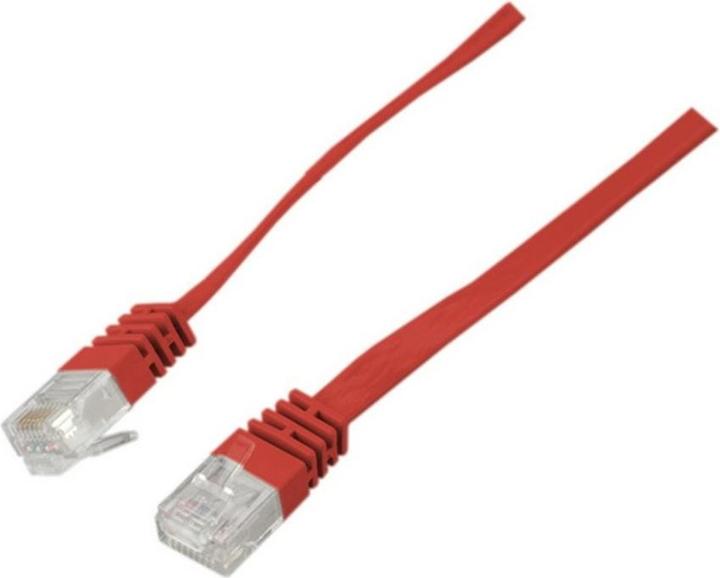 Actual product image Digitus UTP Cat. 6A flat ribbon patch cable 3.0m, red (3 m)