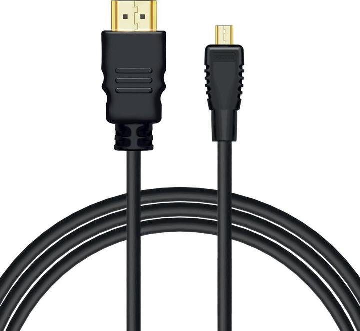 Savio CL-40/M HDMI (M) - micro HDMI (M) cable with Ethernet 2m Black (2 m)
