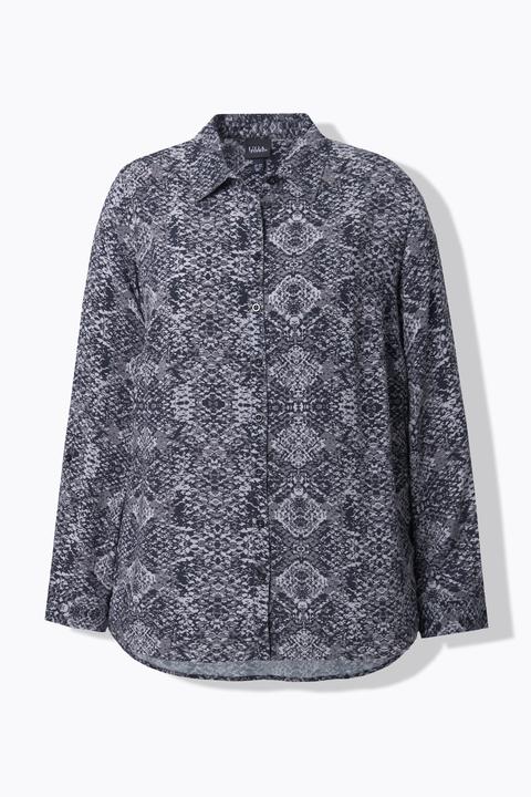 Immagine prodotto Ulla Popken Camicia con stampa pitonata, collo da camicia e maniche lunghe (60)