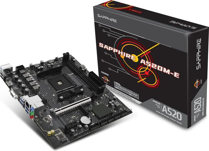 Productafbeelding Sapphire A520M-E 1xHDMI 1.4 (AM4, AMD A520, mATX)