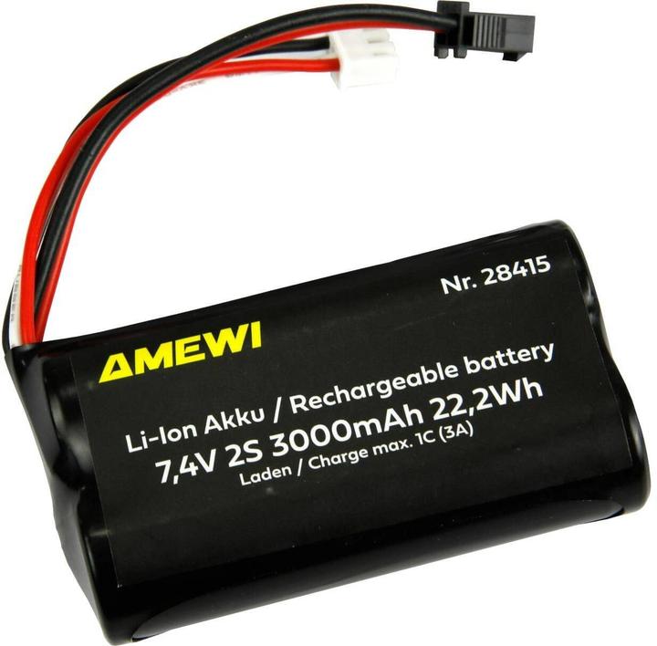 Immagine prodotto Amewi Li-Ion Akku 2S 7,4V 3000mAh HBX (7.40 V, 3000 mAh)