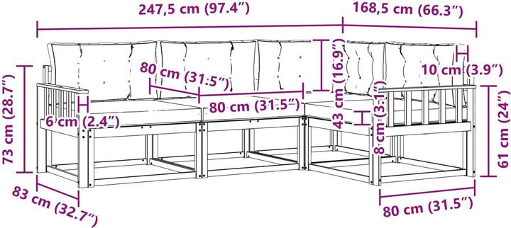 Produktbild vidaXL Outdoor-Sofa