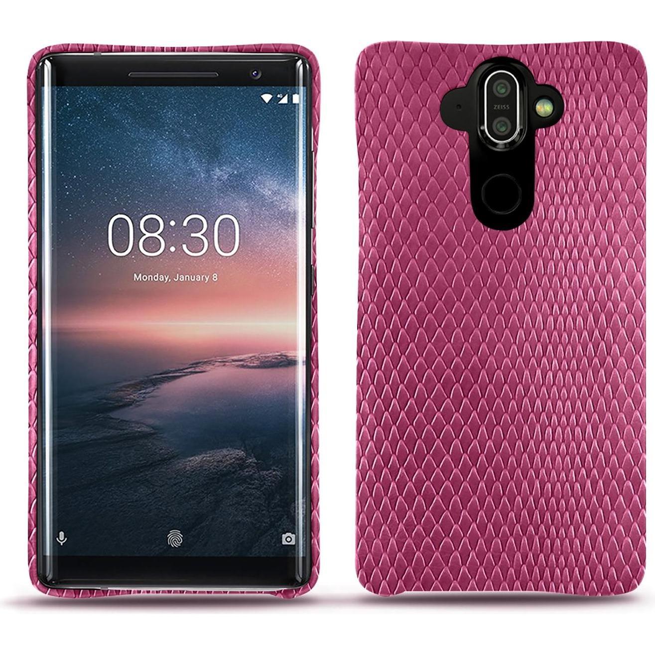 Noreve Lederschutzhülle (Nokia 8 Sirocco), Smartphone Hülle, Rosa