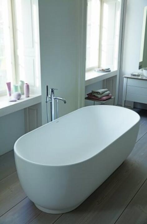 Produktbild Duravit Badewanne LUV 1800x850mm freist 2 Rückenschrägen weiss (252 l, 180 cm, 85 cm)