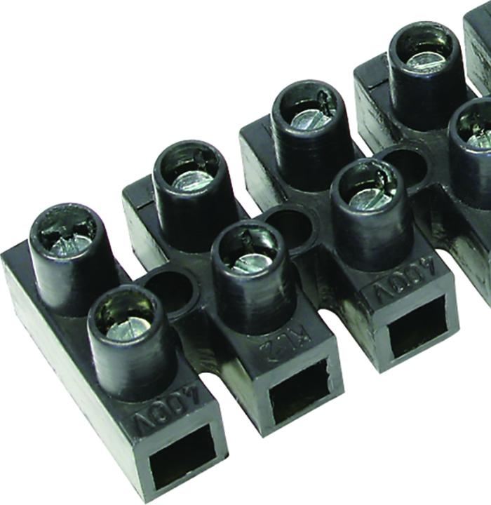 Actual product image Steffen Terminal block 4mm2 - 10mm2 black, 2 pcs.