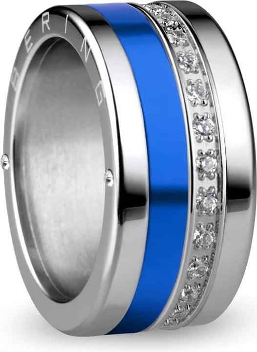 Immagine prodotto Bering Interchangeable ring combination for women in silver and blue with unique twist change system Amur (7)