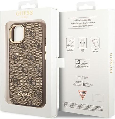 Immagine prodotto Guess GUHCP14MHG4SHW iPhone 14 Plus 6.7" brązowy/marrone custodia rigida 4G Vintage Gold Logo (Apple iPhone 14 Plus)