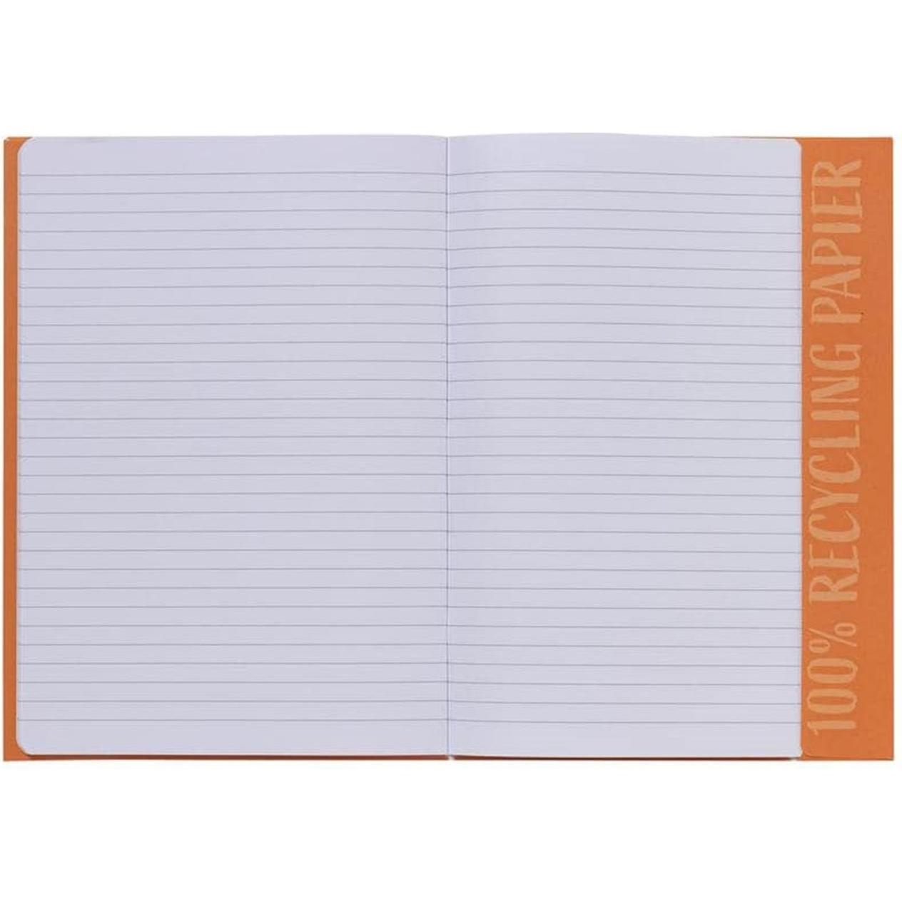 Herma, Heft + Block, Heftschoner Recycling, DIN A4, aus Papier, orange mit Beschriftungsetikett, 100 % Altpapier (A4)