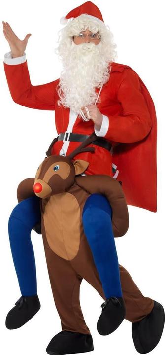 Actual product image Smiffys Rudolph Christmas Piggy Back Costume (One size)